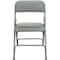 Flash Furniture 2PK Grey Padded Metal Folding Chair-1" Fabric Seat, 2PK DPI903F-GG-2 - alternate 2